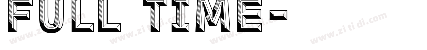 full time字体转换